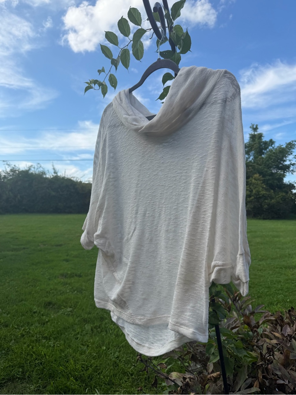 Old Navy Cream Cowl Neck Drapey Sweater